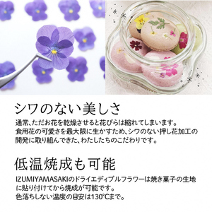 ドライ エディブルフラワー 彩りミックス 20枚　食用花 押し花加工 ケーキ トッピング デコレーション マカロン メレンゲ アイシングクッキー バレンタイン EB-0003
