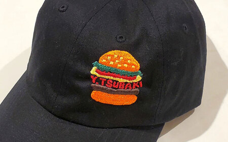 ネイビーバーガー刺繍キャップ 【有限会社エムシーハウス】[AKAP018]