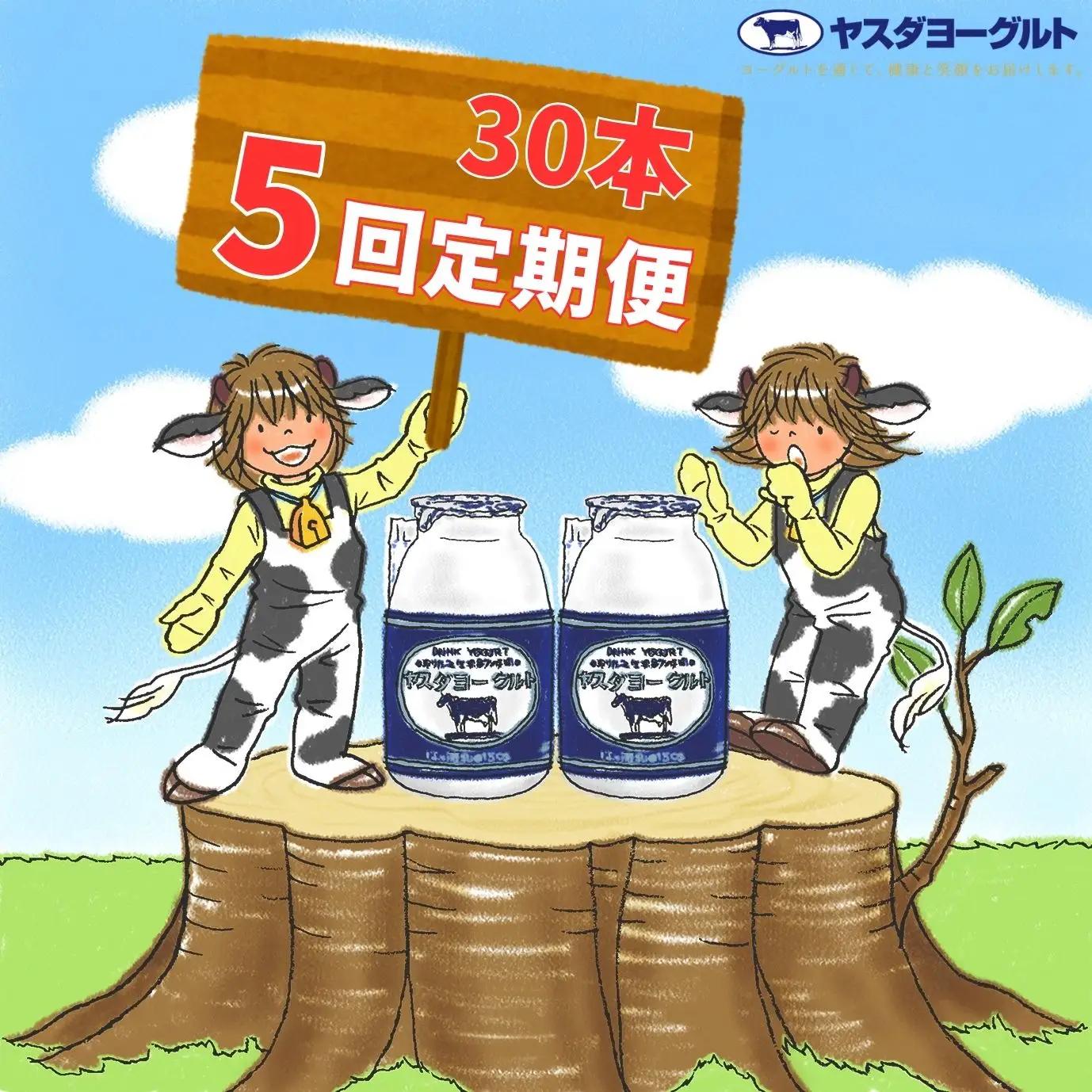 【5か月定期便】ヤスダヨーグルト 150g×30本×5回 小ボトル こだわり生乳 新鮮 濃厚 飲むヨーグルト のむよーぐると ヨーグルト 1B13066