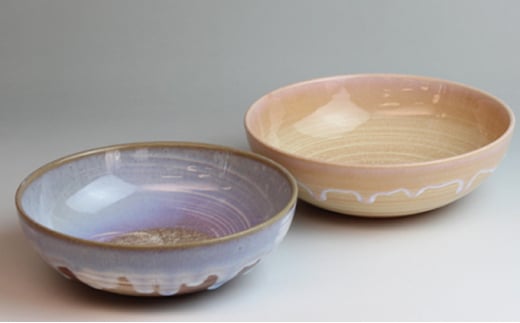 萩焼　しずく・そら　中鉢ペア　｜HG000141