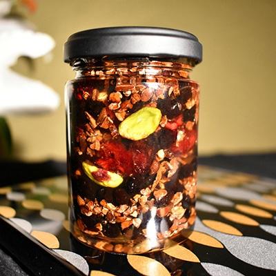ふるさと納税 和歌山市 ナッツ・ドライフルーツの蜂蜜漬【峠プレミアム　玄(KURO)】峠の蜂蜜×ナッツ・ドライフルーツ |  | 01