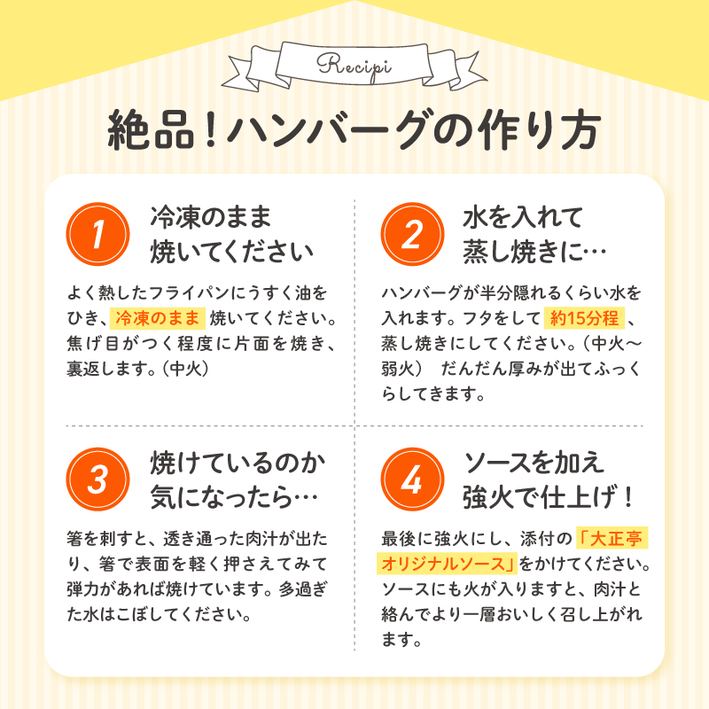 大正亭120年の和牛ハンバーグ 150g×8個入り