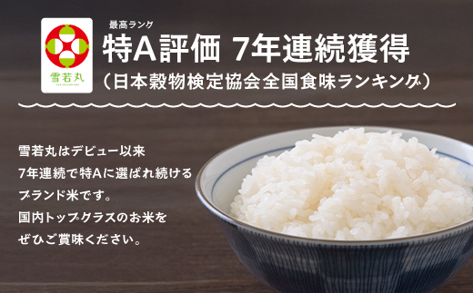 新米 米 令和7年産 【玄米2回定期便】 雪若丸 30kg×2回 2026年4月・2026年7月発送 大石田町産 特別栽培米 玄米 ※沖縄・離島への配送不可 ja-yugxa30x2-tkk4to7 