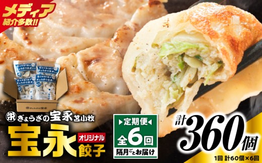 【全6回定期便（隔月）】ぎょうざの宝永 宝永餃子 15個入セット（宝永餃子15個入×4袋）合計1.5kg　T004-T01-03