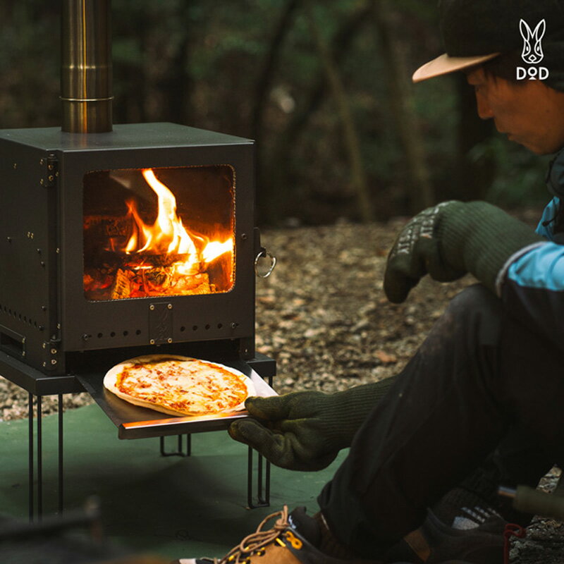 【ふるさと納税】【DOD】 ピザがまきちゃん（ MS1-132-BK ）【 DOD 薪ストーブ 調理特化型 オールインワン オーブン料理 燃焼効率 耐熱塗装 キャンプ ファミリー アウトドア 送料無料 】