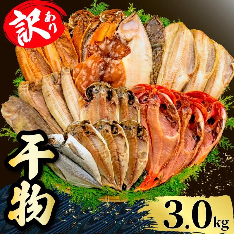訳あり 干物 3.0kg 【2026年9月発送】 山由水産 干物 干物