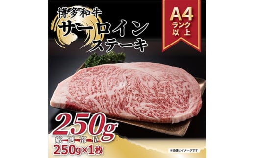 ＜毎月定期便＞＜A4～A5＞博多和牛サーロインステーキ　250g[250g×1枚]全12回【4002132】
