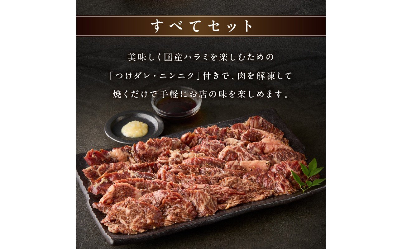 今だけ数量限定！九条ネギ付き！貴重！肉汁溢れる 国産牛ハラミ 750g