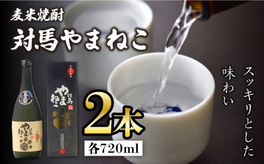 麦米焼酎 対馬やまねこ 25度 720ml 2本セット《対馬市》【株式会社サイキ】対馬 酒 贈り物 米焼酎 麦焼酎 プレゼント 焼酎 [WAX009]