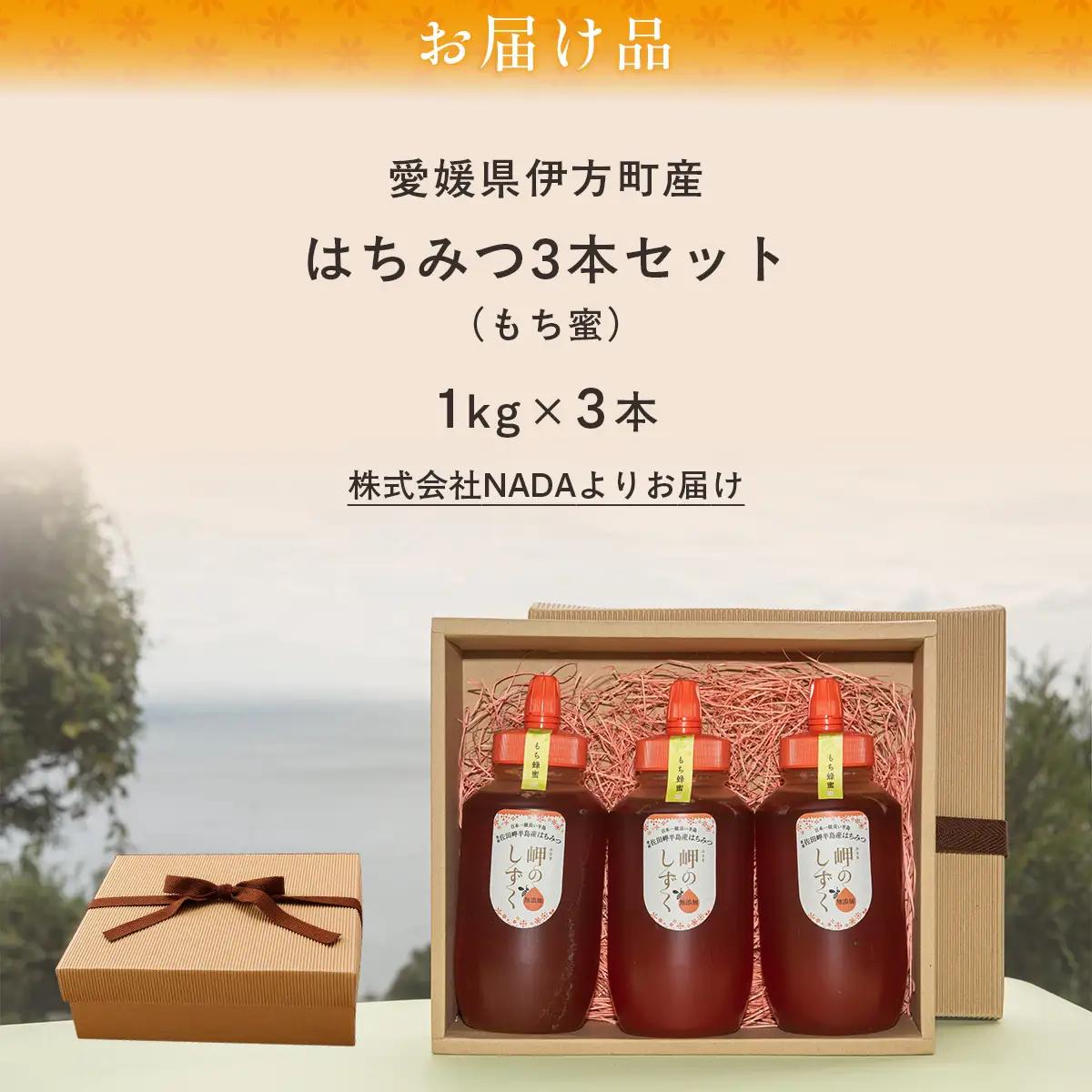 【もち蜂蜜】みかん農園のはちみつ 1kg×3本入 ※離島への配送不可  IKTC013 