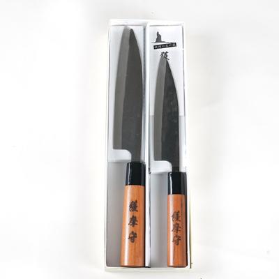 ふるさと納税 枕崎市 伝統工芸 包丁 薩摩守 大小セット 三徳包丁 文化包丁 ステンレス 2本組 H0-1 |  | 02