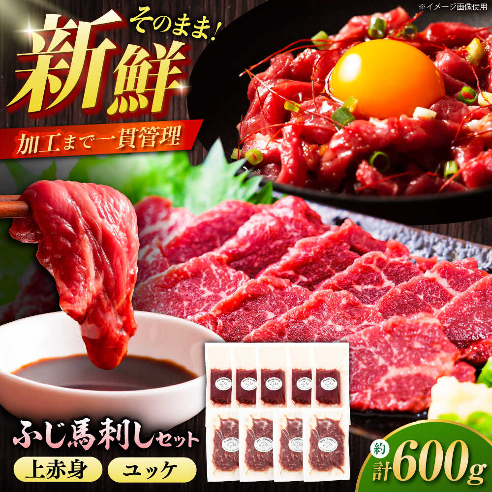 【ふるさと納税】ふじ馬刺し 600g セット 3994 / 食べ比べ うま ばにく 冷凍 馬肉 赤身 熊本県 菊陽 九州 新鮮 お祝い 家族 親戚 集まり おもてなし 名物【株式会社フジチク】[BHAD130]