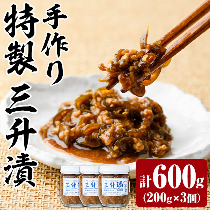 【ふるさと納税】特製 三升漬け(200g×3個) 漬け物 漬物 おつまみ おかず 青南蛮 北海道 三升漬 【士別農園】