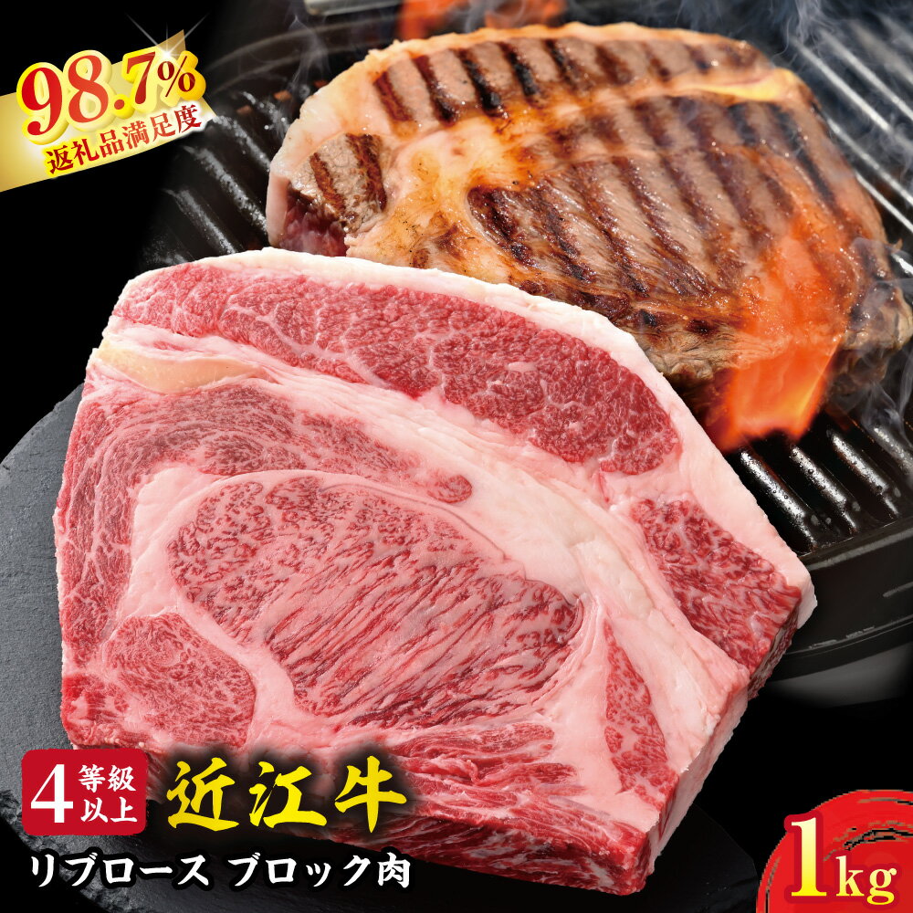 【 ふるさと納税 】 近江牛 リブロース ブロック肉 ステーキ 1kg リブロースステーキ 牛リブロース ブロック 牛ステーキ ステーキ肉 ステーキ用牛肉 ステーキ用 牛肉 ブランド牛 銘柄牛 国産 和牛 黒毛和牛 牛 肉 ギフト 冷凍