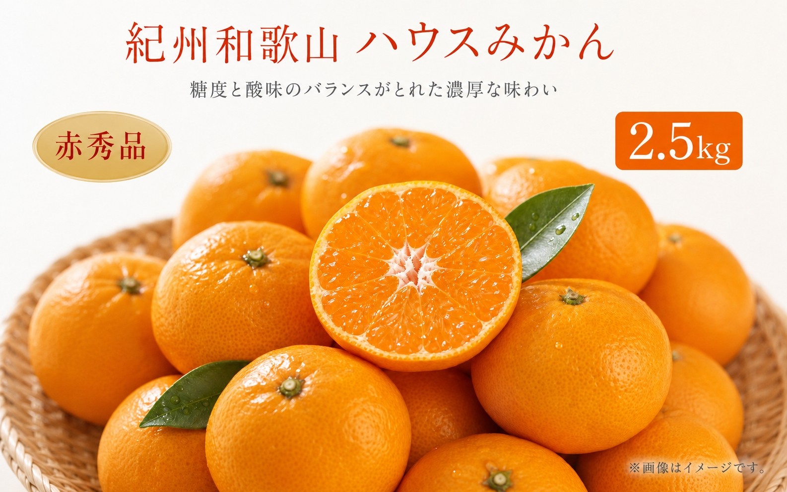 
                  赤秀品　紀州和歌山ハウスみかん約2.5kg【予約】【2027年6月末頃〜7月中旬頃に順次発送予定(お届け日指定不可)】
                