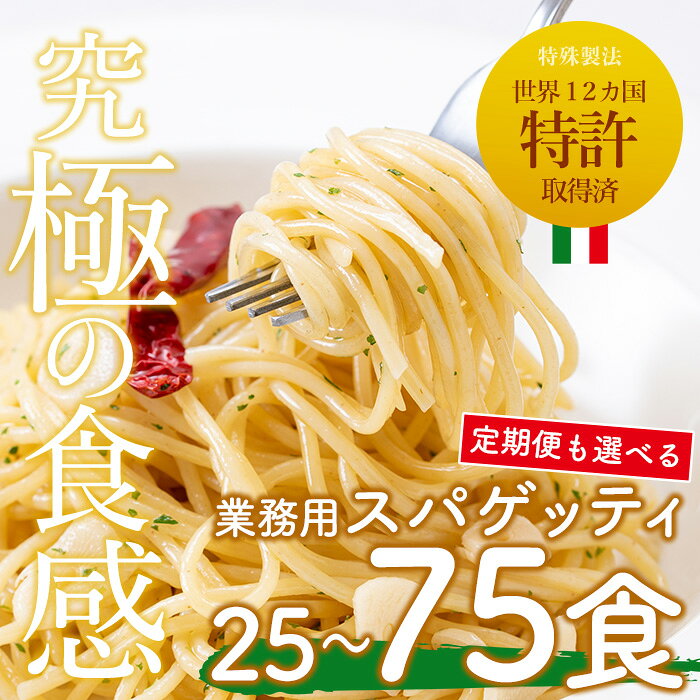 【ふるさと納税】＜容量・定期便が選べる！＞訳あり！業務用スパゲッティ (5kg～15kg)パスタ 麺 冷凍 個包装 訳アリ 簡易包装【福山食品】