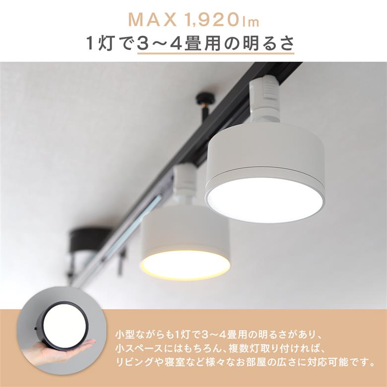 エジソンスマート ミニシーリングライト アーム付き(ダクトレール用) 福岡市【ホワイト】