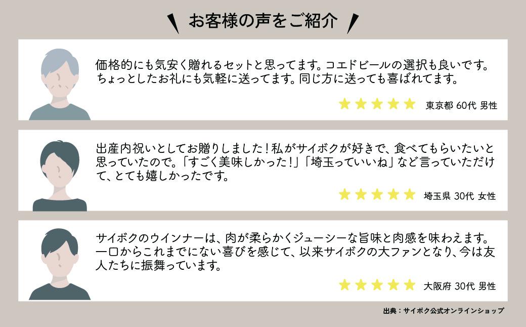 SAIBOKU×COEDO コラボレーションビールセット (デラックス) | サイボク コエドビール ビール クラフトビール 地ビール ギフト 内祝い 結婚祝い お返し 贈答品 誕生日 お取り寄せ ウ