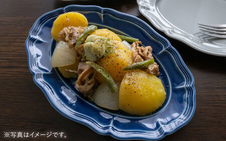 【波佐見焼】ombre de fleur オーバルプレート アズール 5枚セット 食器 皿【翔芳窯】[FE380]