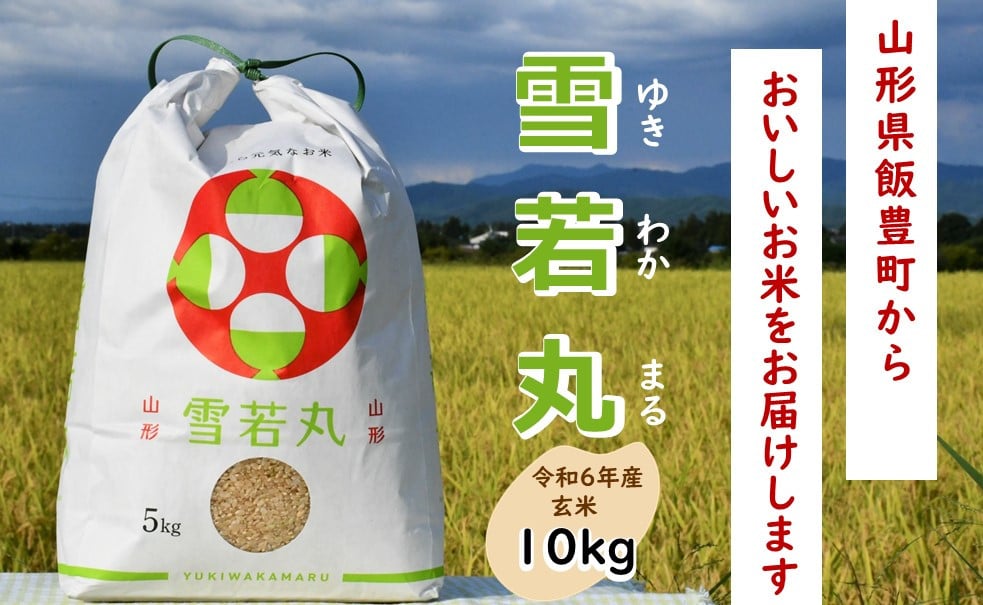 
            人気のブランド米　雪若丸　玄米10kg（令和6年山形県飯豊町産）
          