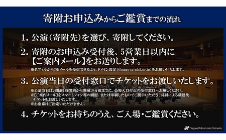 【文化振興事業寄附金専用】【名古屋フィルハーモニー交響楽団】2月21日（土）第542回定期演奏会「特別鑑賞券（S席）」