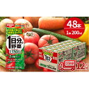 【ふるさと納税】12ヶ月 定期便 1日分の野菜 200ml × 48本 セット 飲料 野菜ジュース 小分け パック ジュース ミックスジュース 栄養 健康　【定期便・飲料類・野菜飲料・野菜ジュース】