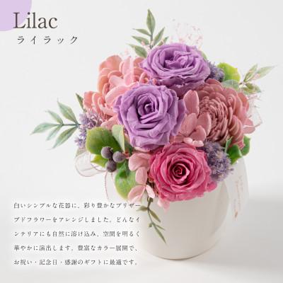 ふるさと納税 羽島市 プリザーブドフラワーアレンジ 【ポコ ア ポコ(ライラック)】 |  | 01
