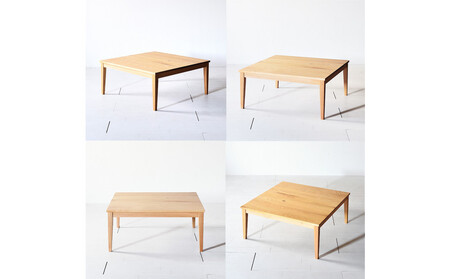 【シンプルモダンな家具のお部屋に】 シャープなデザインのＮＯ１センターテーブル100×100 オーク ローテーブル 無垢材 国産 大川家具