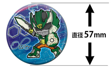 陶神オリバーTシャツ(Lサイズ)+缶バッジセット / Ｔシャツ ティーシャツ 陶神オリバー 缶バッジ ヒーロー ご当地 キャラクター / 瀬戸市 / IZZAO's WORKS [BBAO006]