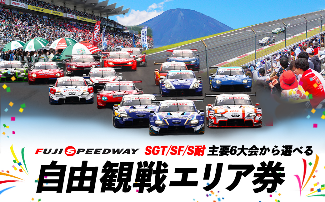 選べる！自由観戦エリア券（SGT/SF/S耐）｜ 富士スピードウェイ スピードウェイ 観戦 観戦券 チケット 利用券 体験 レース