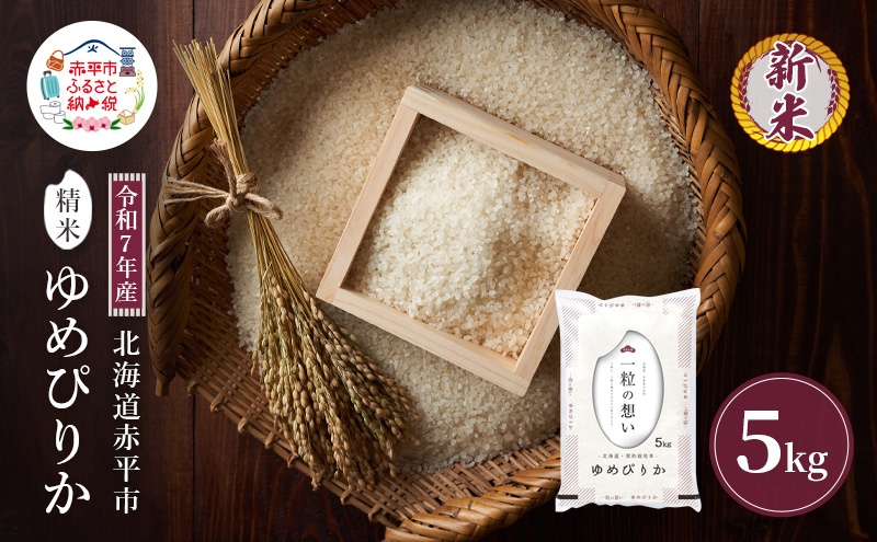 【先行予約】令和7年産 北海道 赤平産 ゆめぴりか 5kg 白米 精米 米 北海道 ごはん ご飯 ライス おにぎり