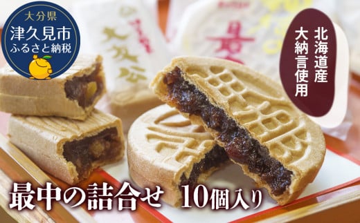 【和菓子】和菓子 最中の詰合せ 10個入り | 和菓子 和菓子セット 和菓子詰め合わせ ギフト和菓子 わがし モナカ 茶菓子 もなか 菓子  お歳暮 ギフト お供物 大分県産 九州産 津久見市 熨斗対応