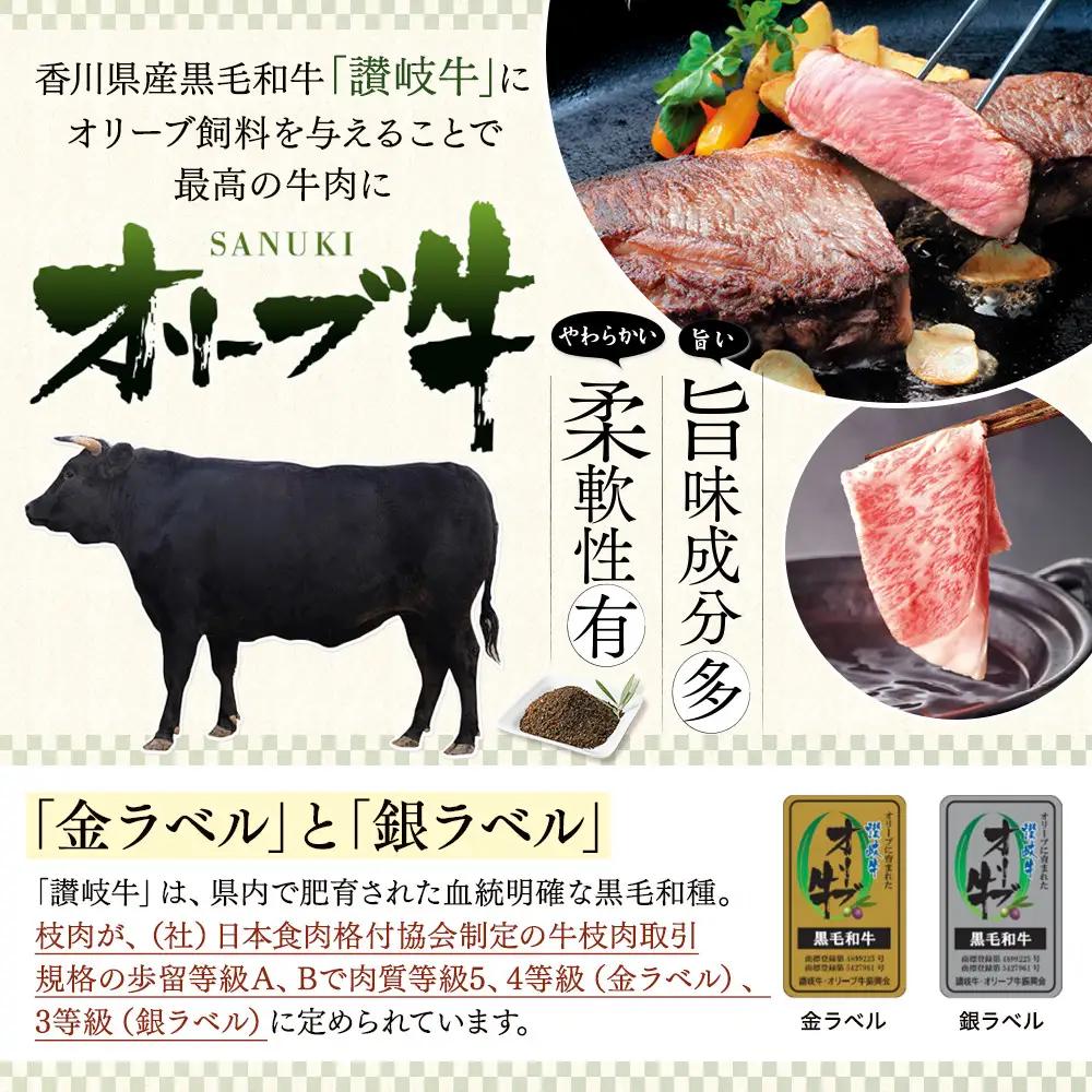 オリーブ牛金ラベル　肩ローススライス　500g