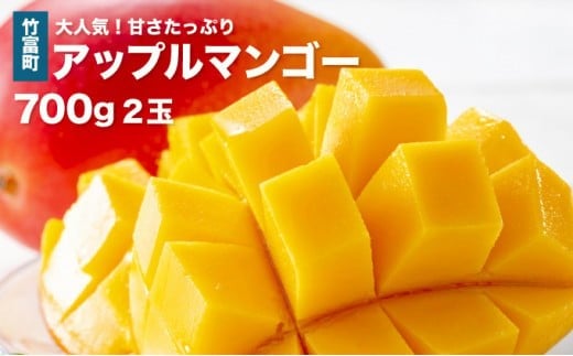 2026年 先行予約 アップルマンゴー 約700g 2玉 西表島ひらい農園 マンゴー 果物 フルーツ 約700g（2玉）