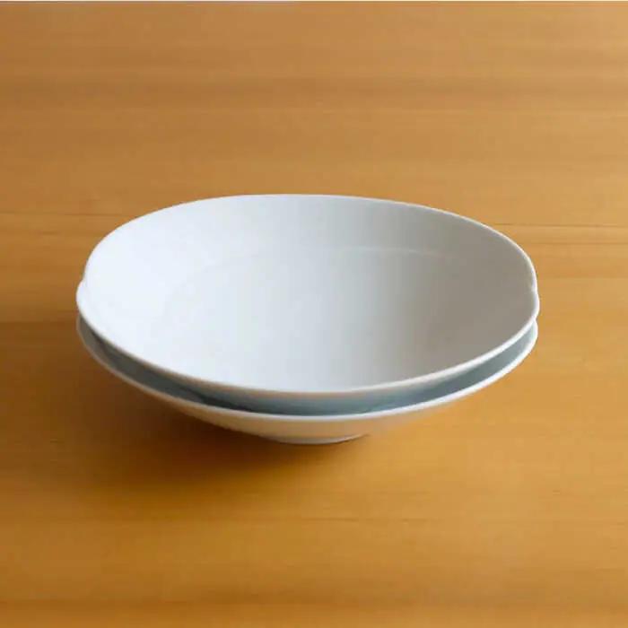 【白山陶器】ともえ多用浅鉢 白磁 2枚セット 食器 皿 【波佐見焼】[TA106] 波佐見焼