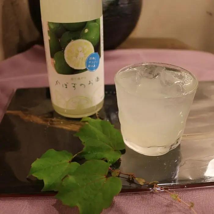 ゆふいん角打屋おすすめのかぼすのお酒飲み比べ　かぼすのお酒500ml大分かぼすワイン500ml