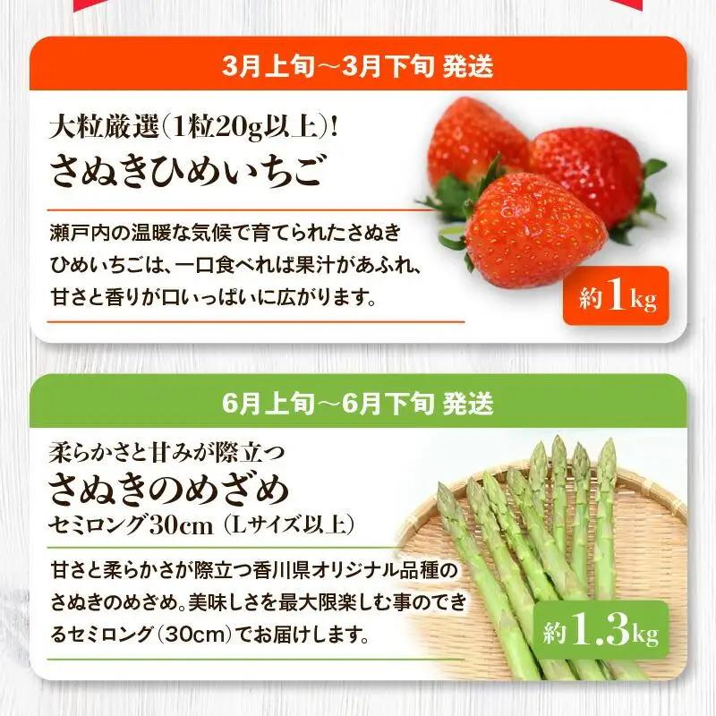 香川県オリジナル品種を満喫できる旬の果物・野菜 定期便Q
