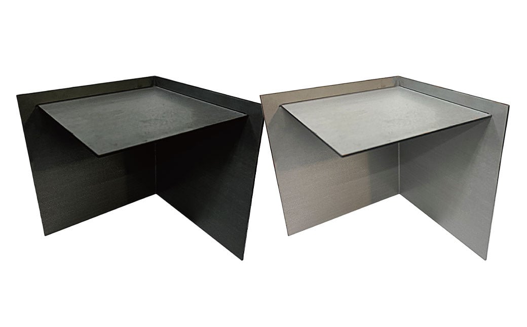 
            2plate Op2 デスク収納 （黒皮鉄 / 酸洗鉄） 220mm×220mm×210mm 約2.1kg 鉄製 卓上 収納
          