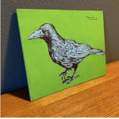 ふるさと納税 横須賀市 動物画(カラス)プレート F0サイズ【たのち】 |  | 01