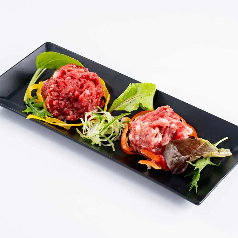 熊本 馬刺し ユッケ食べ比べ（線切りユッケ/霜降り(カルビ)ユッケ） 計約180g 各種2P 馬刺し[AYAF104]