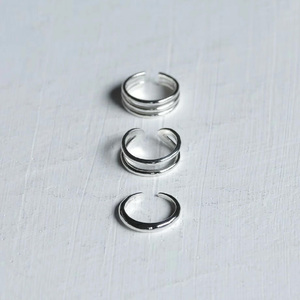 2wayイヤカフリング Laugh＆Yoke TWO-WAY HAMMER｜3.0mm幅｜シルバー925｜LY-023