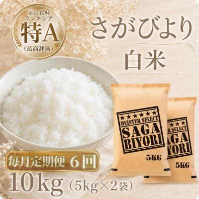 ふるさと納税 江北町 【毎月定期便】さがびより白米10kg【5kg×2袋】(江北町)全6回
