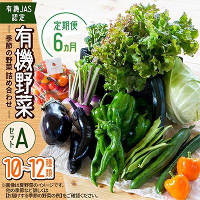 ふるさと納税 北広島市 【毎月定期便】【有機JAS認定】有機野菜セットA 季節の野菜 詰め合わせ(10〜12種類)全6回