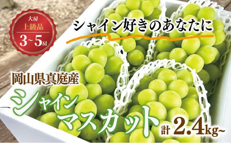 【上級品】シャインマスカット 大3-5房/計2.4kg～(岡山県産)【KF-B072-02】