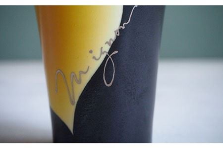 【波佐見焼】mignon ハート タンブラー 2個セット 黄・紫 食器 皿 【紫明窯・作家はな】【陶藤】 [BE21]  波佐見焼