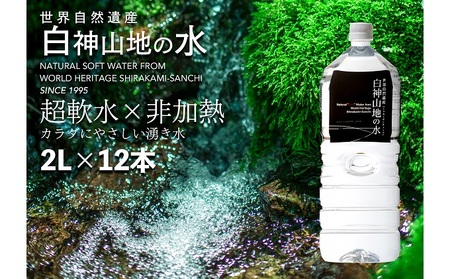 天然水 2L×12本 白神山地 ミネラルウォーター 軟水 天然水
