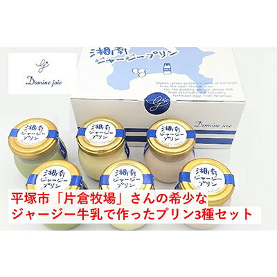 【ふるさと納税】ドミネジョワ 湘南ジャージープリン 3種詰め合わせ プレーン いちご 足柄抹茶 プリン フレーバー アソート 3種セット ジャージー乳 いちごピューレ 湘南ひらつか名産品 デザート スイーツ お取り寄せ 送料無料 神奈川県 平塚市