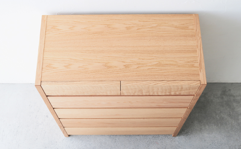 ハイチェスト 木製 オーク材 幅88×奥行43×高さ109 cm チェスト 5段 タンス 収納棚 棚 秋山木工 秋山木工株式会社 国産 静岡県 藤枝市