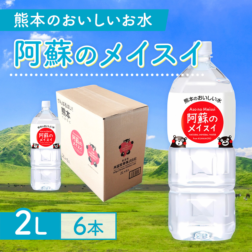 【3カ月定期便】熊本のおいしいお水 阿蘇のメイスイ 2L 1ケース×3回（計18本）CA011