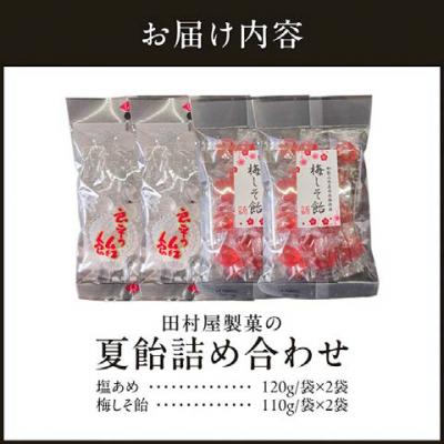 ふるさと納税 小牧市 田村屋製菓の夏飴詰め合わせ(塩あめ、梅しそ飴)　〜良平の飴　手造り飴〜[128T08] |  | 03